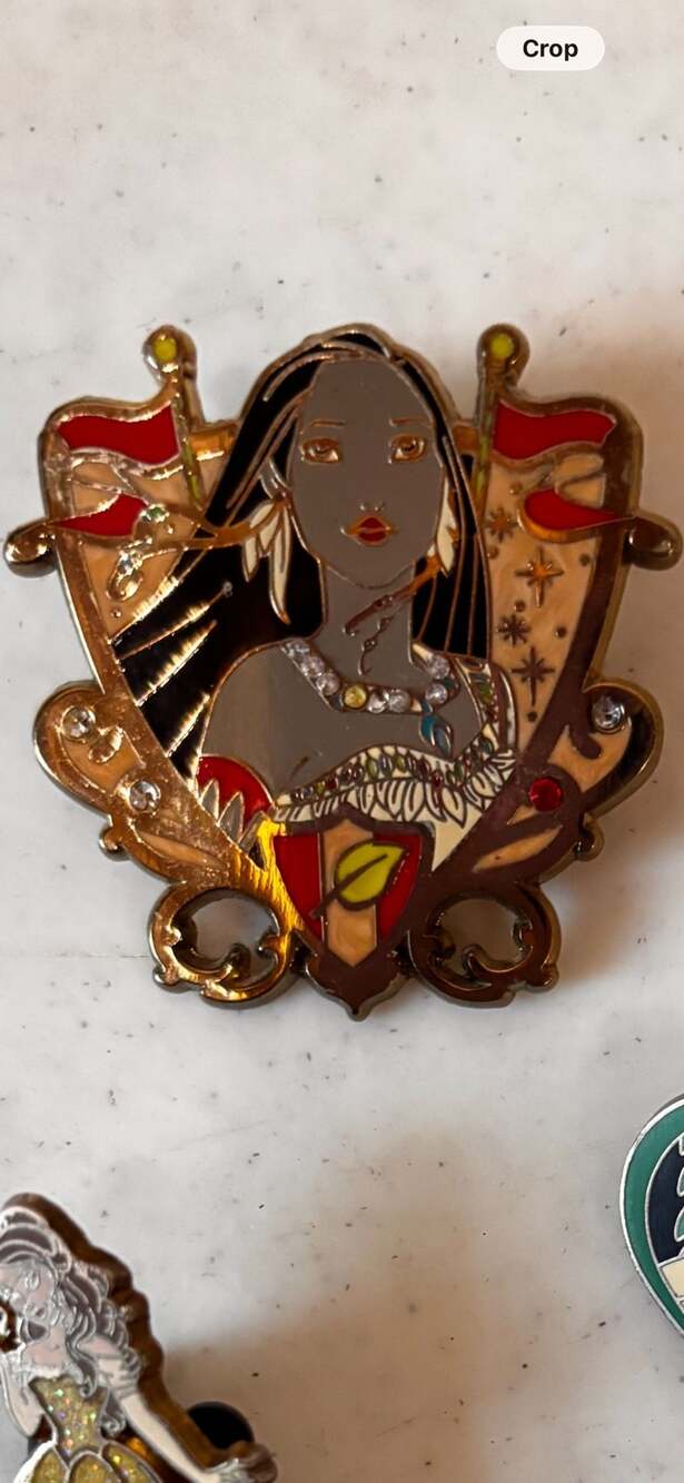 Disney Pin *Jeweled Princess Crest (Shield)* Collection - Pocahontas!